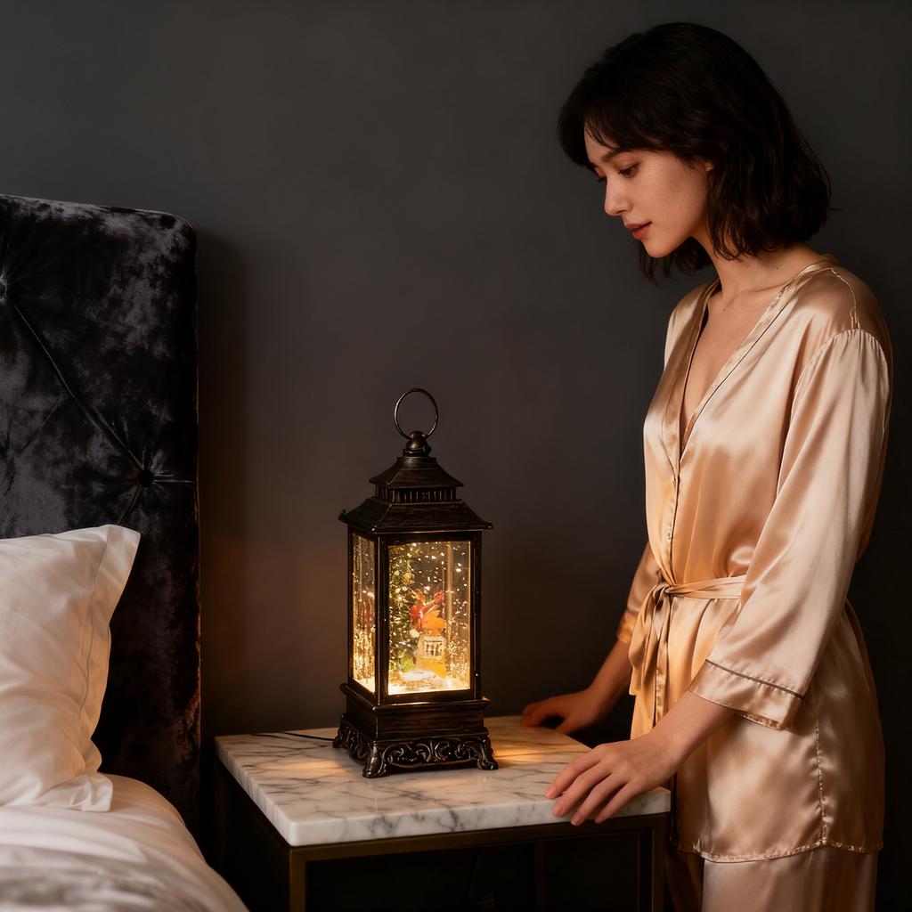 10'' Снеговик Музыкальный Светящийся Снежный Шар с Кружащимися Блестками Декорация для Рождества Дома, Гостиной, Работает от Батареек или от USB