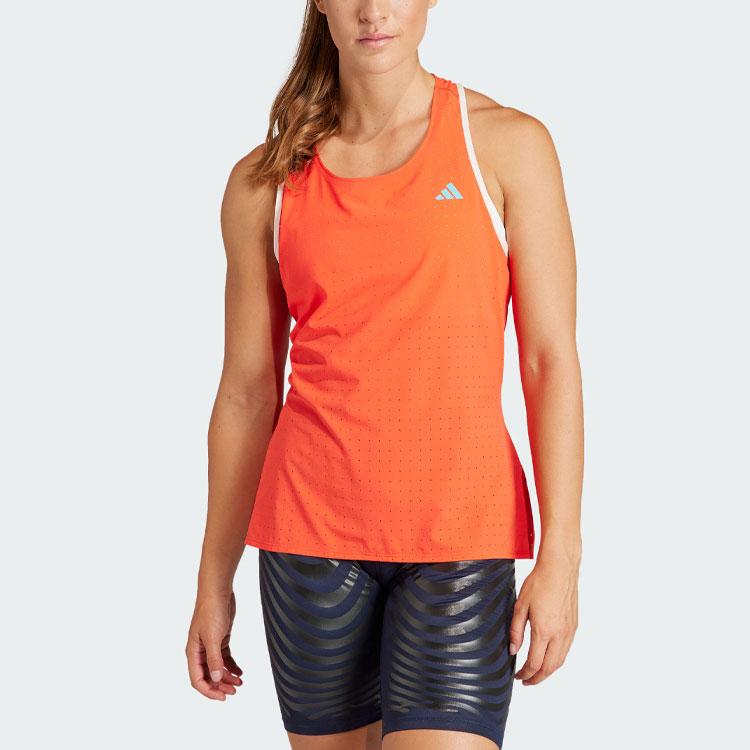 adidas Женский беговой топ Adizero Ярко-красный IQ4925