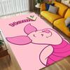 Custom Name Piglet Pink Living Room Non-Slip Area Rug Soft Carpet for Bedroom Kids Playroom Sofa Office Home Decor Doormat