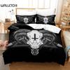 Сатанинский пододеяльник Сатана Коза Перевернутая пентаграмма Череп Пододеяльник Одеяло Покрывало Украшение спальни для женщин мужчин детей