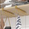 Двухрядный Многофункциональный Крючок-Вешалка Стеллаж Шкафы Без Сверления Держатель для Чашек Кухонный Инструмент Подвесной Органайзер Полка для Хранения