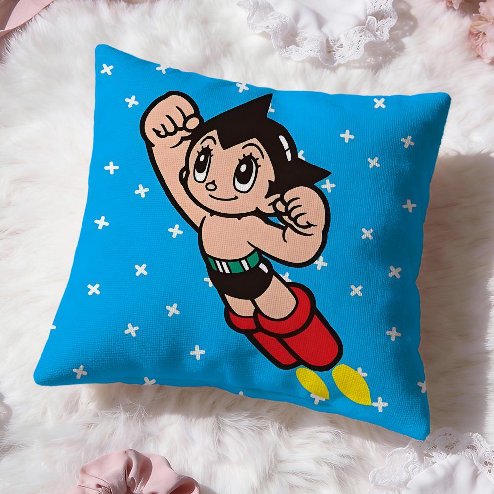Классический аниме-подушка Astro Boy Премиум-комфорт Двусторонняя наволочка - Дизайн "Два в одном" для любой комнаты и салона автомобиля
