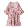 2025 Spring Women's European & American Casual Puff Sleeve Print Dress