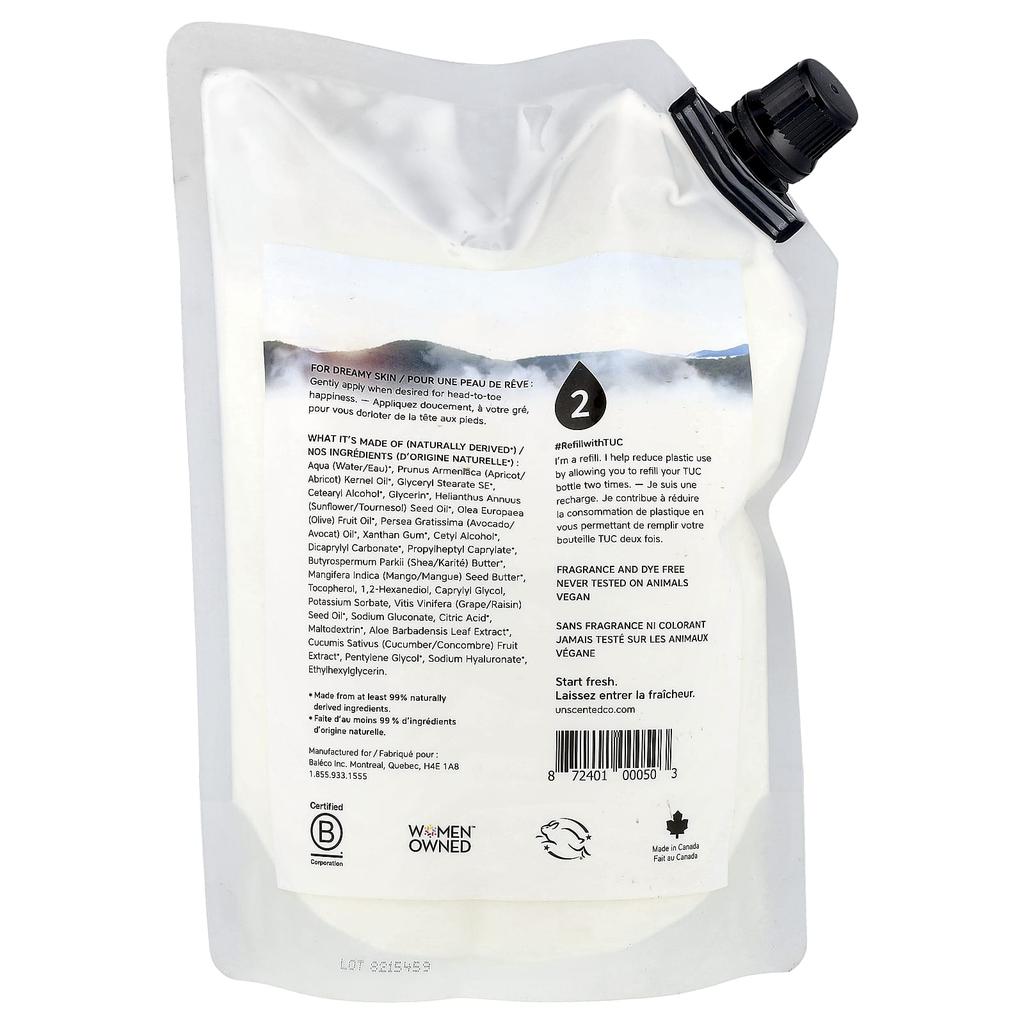 Лосьон, Руки + Тело, Заправка, Без запаха, 1 л (33,8 жидких унций)