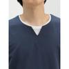 [Beams Heart] S/S TEE Cool touch sensation key neck layered T-shirt men's NAVY M 42040333639
