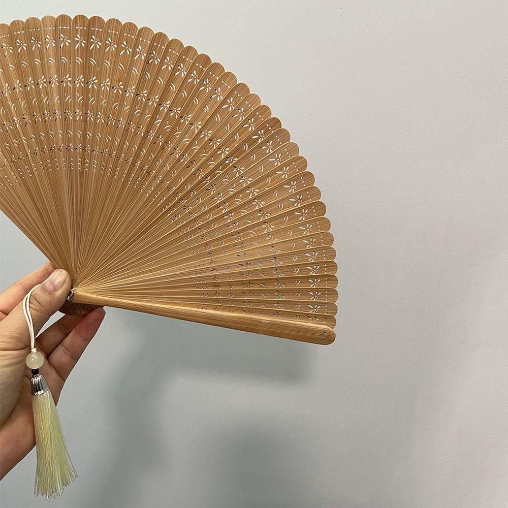 Portable Retro Hand Fan Elegant Classical Folding Fan Chinese Style Folding Bamboo Fan  Home Decor