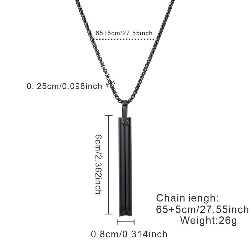 Anxiety Breathe Easy Necklace Mindfulness Breathing Necklace Breathlace Stainless Steel Pendant for Natural Calm & Stress Relief