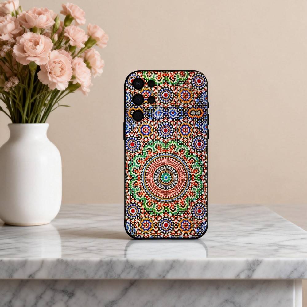 Чехол для телефона T-Tile M-Moroccan Cool Art для Samsung S25,24,23,22,30,21,10,9,Ultra,Plus,Lite,FE,4,5 G Мягкий Черный Чехол