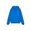 adidas Оригинальная мужская толстовка Clover FW22 с логотипом, однотонным принтом, длинными рукавами и завязками, синяя HK9866