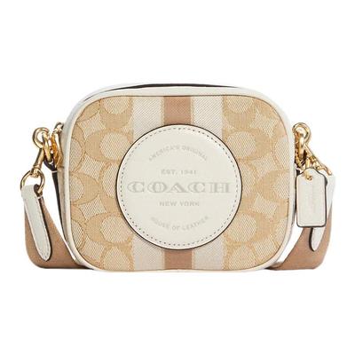 Сумка для камеры Dempsey 14 Classic Plaid Jacquard Pebble Leather Женская сумка через плечо Светло-хаки C9120-IMDQC
