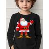 Spring and Autumn Round Neck 3D Christmas Theme Printed Top Fashionable Casual Long Sleeved Children's Boy T-shirts