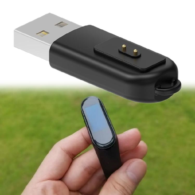 Магнитный зарядный адаптер для Band 9/8, USB-разъем для зарядки под углом 90 градусов, портативный, черный.