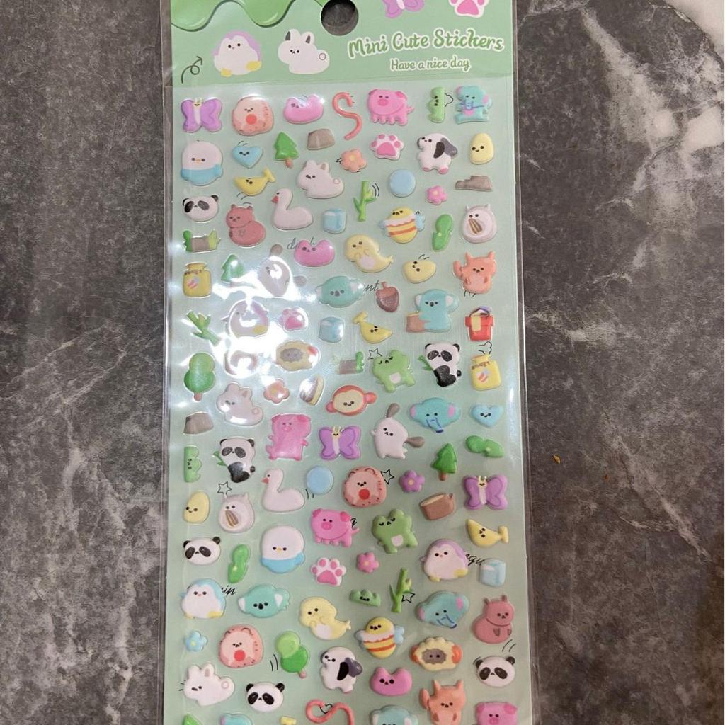 Милые мультяшные животные, пенопластовые наклейки для чехлов для телефонов и стаканов для воды