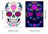 Halloween Fluorescent Stickers Funny Arm Ghost Face Waterproof Tattoo Stickers Women Men Party Supplies Masquerade Cosplay Props