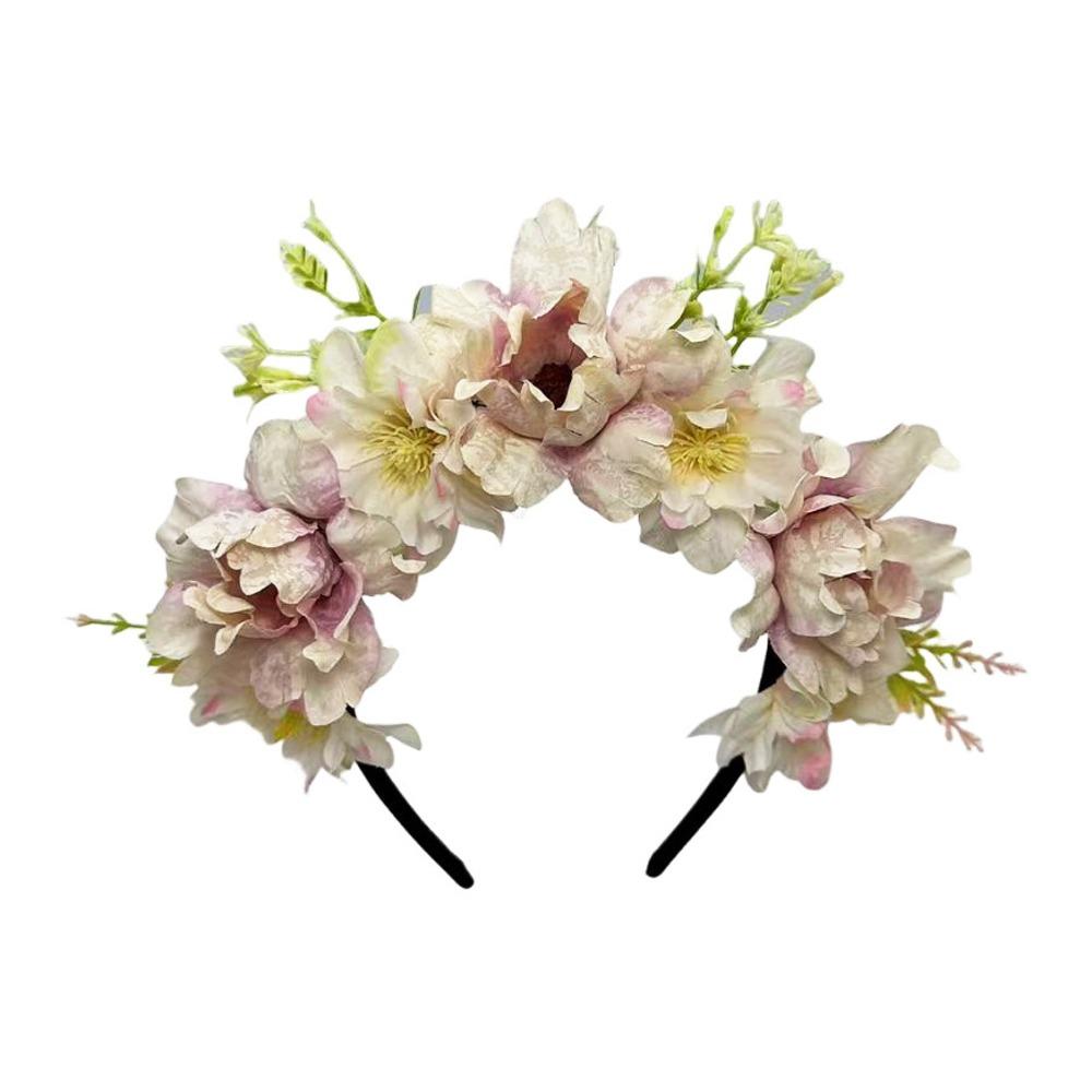 Elegant Artificial Flower Headband Bohemian Style Lightweight Monarch Butterfly Fascinator Handmade Floral Hair Accessory Party