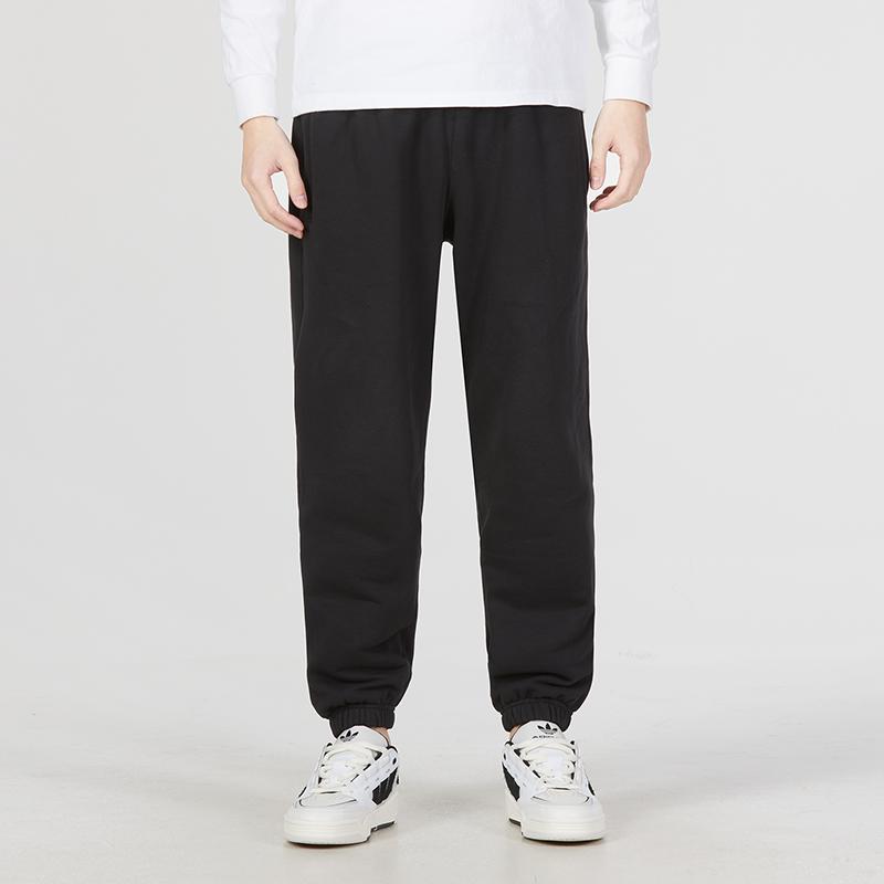 adidas Оригинальные брюки-трилистник C Ft Pure Color с эластичной резинкой на талии, зауженные повседневные спортивные брюки, мужские брюки, черные HK2866