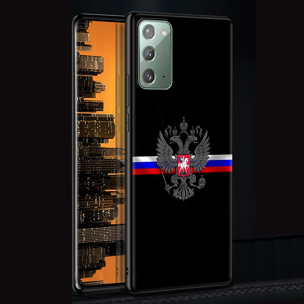 Чехол с российским флагом для Samsung Galaxy Note 20 Ultra 10 9 8, силиконовый чехол M31 M30s M51 M31s M52 5G, мягкий черный чехол для телефона