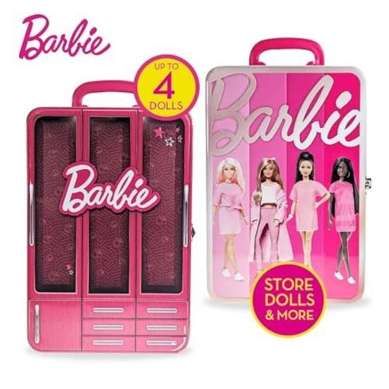 Barbie metal toy storage case - compatible other dolls children aged 3 above girls BBDS6