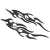 Motorcycle Decal - Flames Design Car Decal Sticker - 2 Pack Waterproof Emblem for