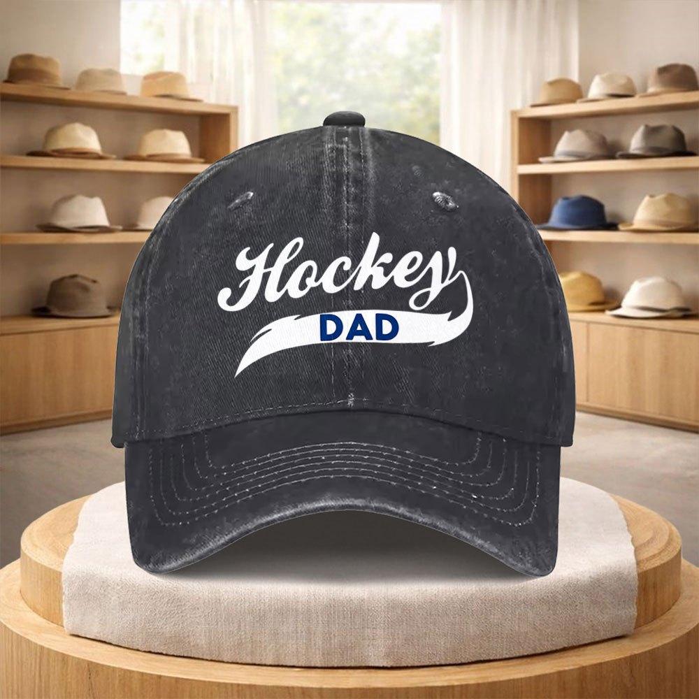 Hockey Dad Adjustable Baseball Cap Lightweight Vintage Streetwear Hat for Unisex Women Outdoor Sports Hiking Teacher Gifts