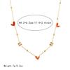 DIEYURO 316L Stainless Steel Fashion Colored Enamel Heart Rhinestones Necklace Women Waterproof New Trend Neck Chain Holiday