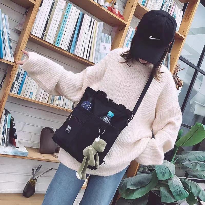 Ins Style Canvas Tote Bag Women's Small Crossbody Bag Versatile Student Supplement Handbag
