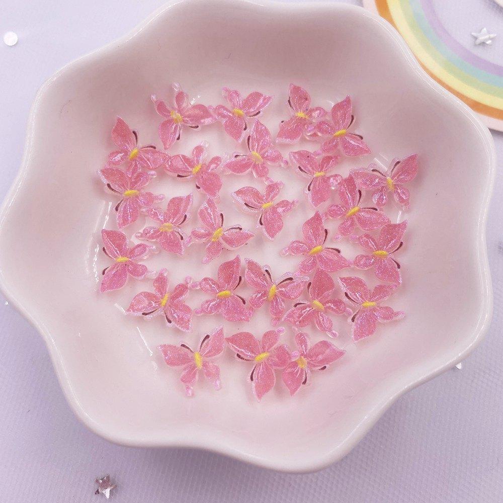 50 шт. красочные мини-милые хрустальные бабочки для дизайна ногтей с плоской задней поверхностью, стразы, аппликация, сделай сам, свадебный декор для скрапбукинга, поделки