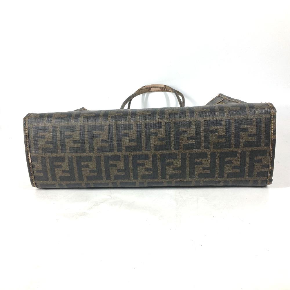FENDI Mesh Bag Beach Bag Vintage Zucca Tote bag with pouch Shoulder Bag Brown