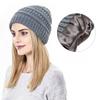 European and American Style Women's Autumn and Winter Warm Hat Ladies Hairstyle Protection Thermal Woolen Knitted Satin Hat