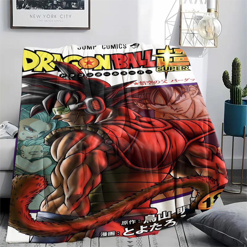 Фланелевое одеяло с принтом персонажей Dragon Ball, Высококачественное, Удобное для всех сезонов, Декор для дома, Тепло и уют, Идеально для рождественских подарков