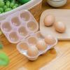 Transparent 6 Grids Eggs Holder Plastic Egg Drop Rack Portable Egg Storage Box  Camping