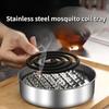 1PC Stainless Steel Mosquito Coil Tray Anti-hot and Anti-falling Ash Incense Sandalwood Tray with Fireproof Mosquito Incense Burner Shelf Household