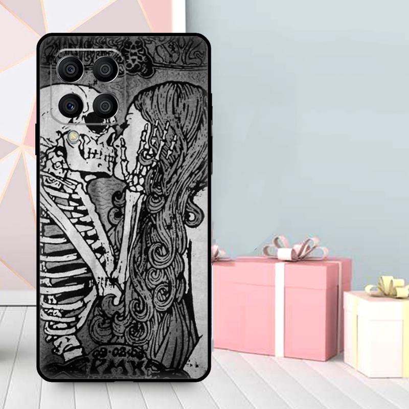 Чехол-поцелуй со скелетом для Samsung Galaxy M16 M31 M21 M13 M33 M53 M15 M35 M55 M36 M56 M12 M32 M52 M14 M34 M54
