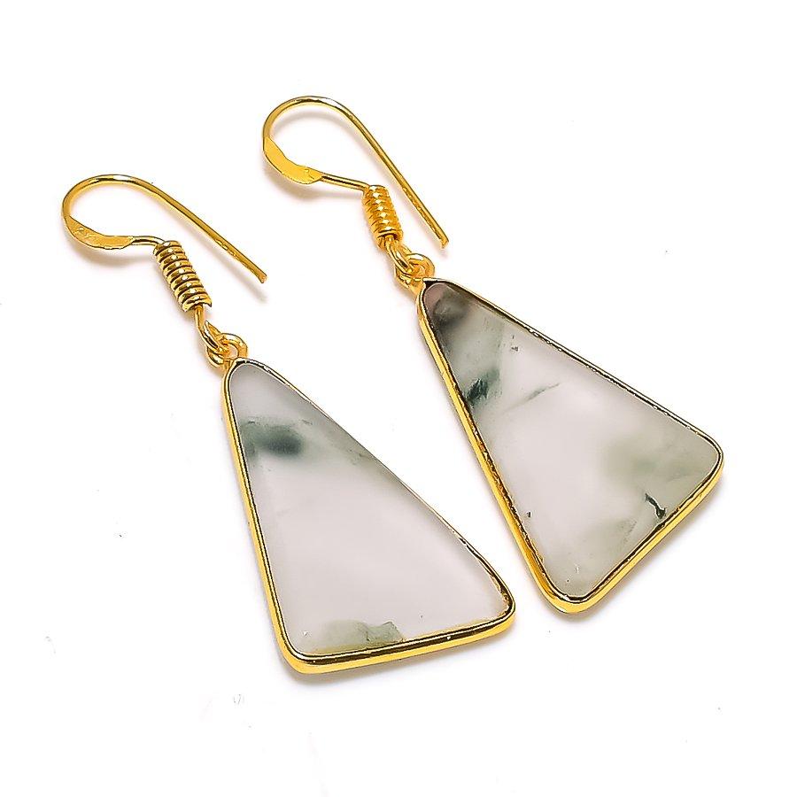 Boulder Opal Gemstone 925 Solid Sterling Silver Jewelry Earring 1.77" GK-5675