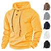 Hooded Sweater Men's Spring and Autumn Pullover Solid Color Casual Sports Loose Trend Long Sleeves