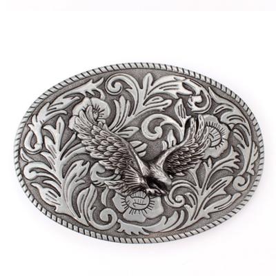 Винтажный мужской ремень с пряжкой Western Eagle, ковбойские овальные пряжки с гравировкой