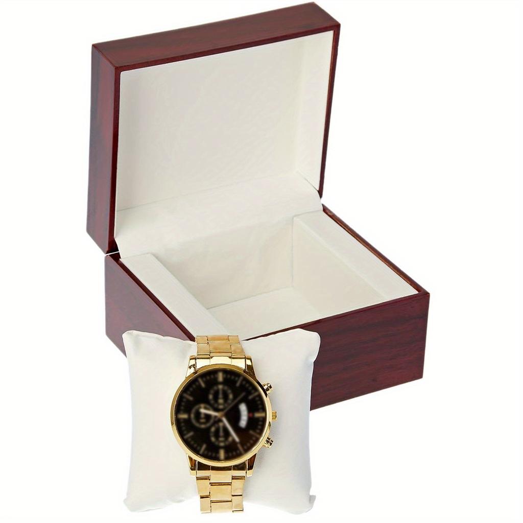 1 шт. Деревянный чехол для часов, подарочная коробка для браслета из дерева с подушкой, идеально подходит для подарков на дни рождения, годовщины и праздники