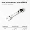 1Pcs 72 Teeth Ratchet Socket Spanner 6-19mm Nut Repair Tool Durable Stubby Single Wrench