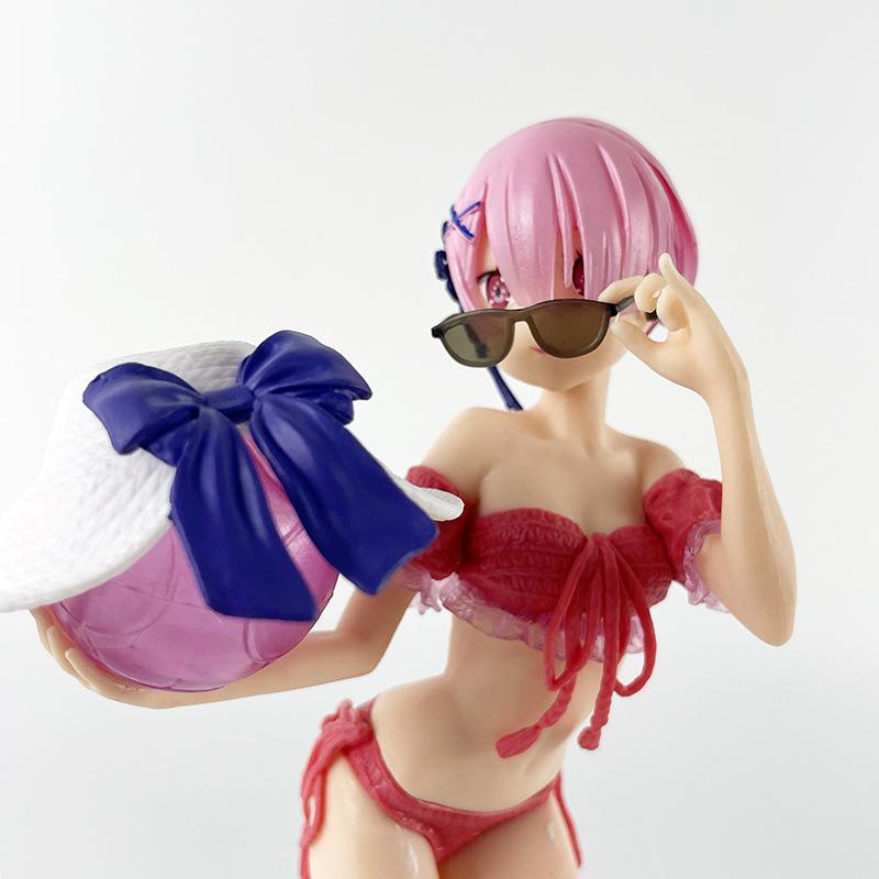 Rem Ram Купальник Фигурка ReZero Аниме Жизнь Модель Украшение Игрушка Подарок