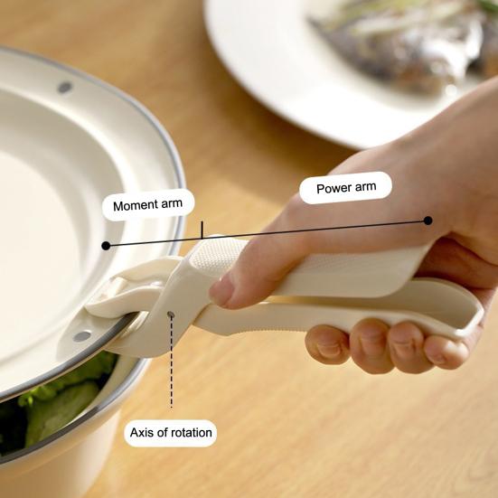 Зажим против ожогов Термостойкий зажим для миски Многоугольный Нескользящий захват Безопасный для духовки Эргономичный кухонный зажим-подъемник