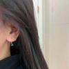 Серьги-подвески из стерлингового серебра S925 с покрытием из 18-каратного золота, винтажные, с изумрудом в форме слезы, на крючках