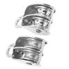 2PCS Double Pulley Block M32 Roller Wheel Stainless Steel 360 Degree Rotation Pulley for Cable Lifting