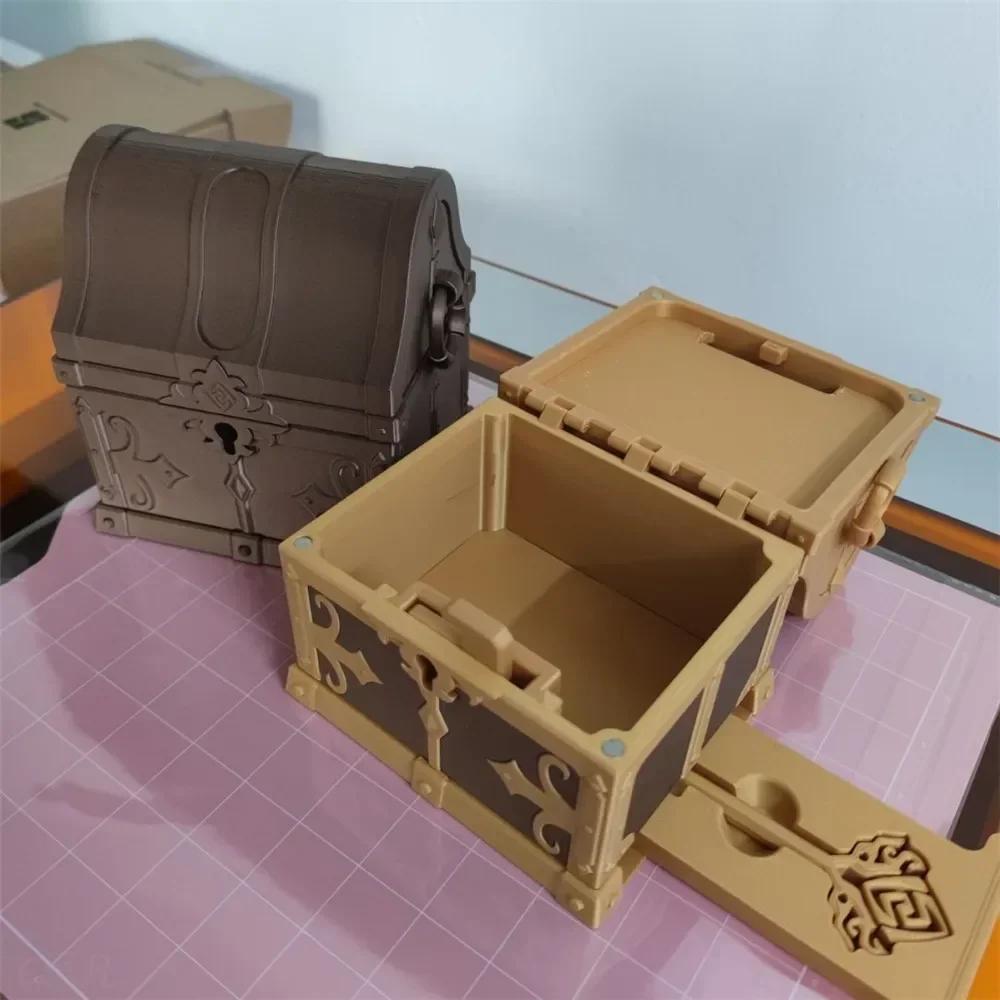 Большой нераскрывающийся механизм, напечатанный на 3D-принтере, сундук с сокровищами, коробка-сюрприз для рождественского подарка, настольное украшение