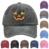 Хэллоуин Кепка Мужская Женская Вышитая Потертая Регулируемая Солнечная Шляпа Хлопок Смешные Шляпы