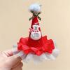 Lace Christmas Hat Hairpin Star Xmas Tree Headpiece Santa Hat Headwear  Cute Toddler