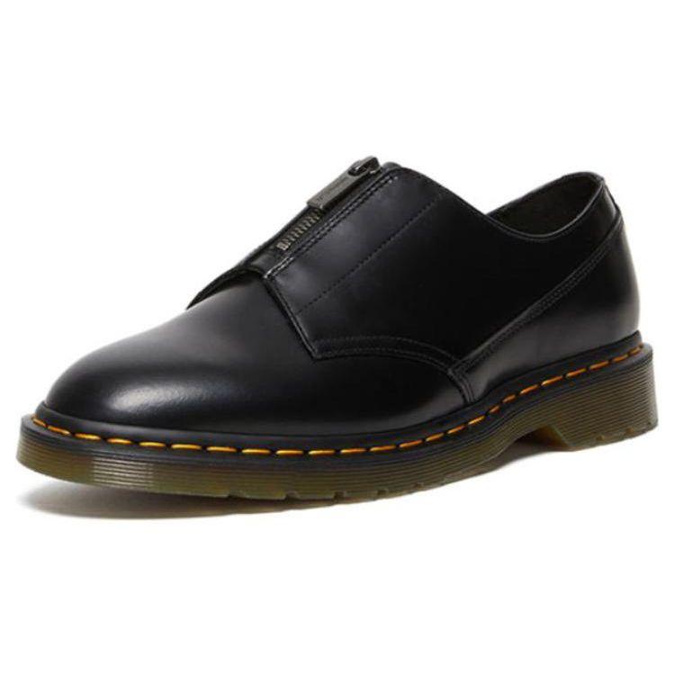 Dr. Martens Martin Front Zipper Minimalist Low-Top Casual Shoes Unisex Casual Shoes Black 27856001