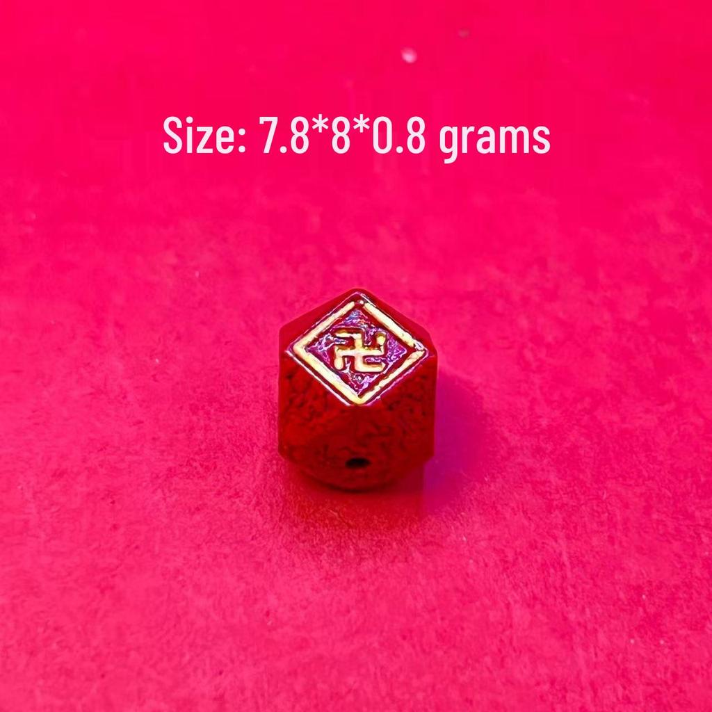 Original Gold-Plated Cinnabar Turtle Shell Fu Plaque and Gourd Pouch Accessories