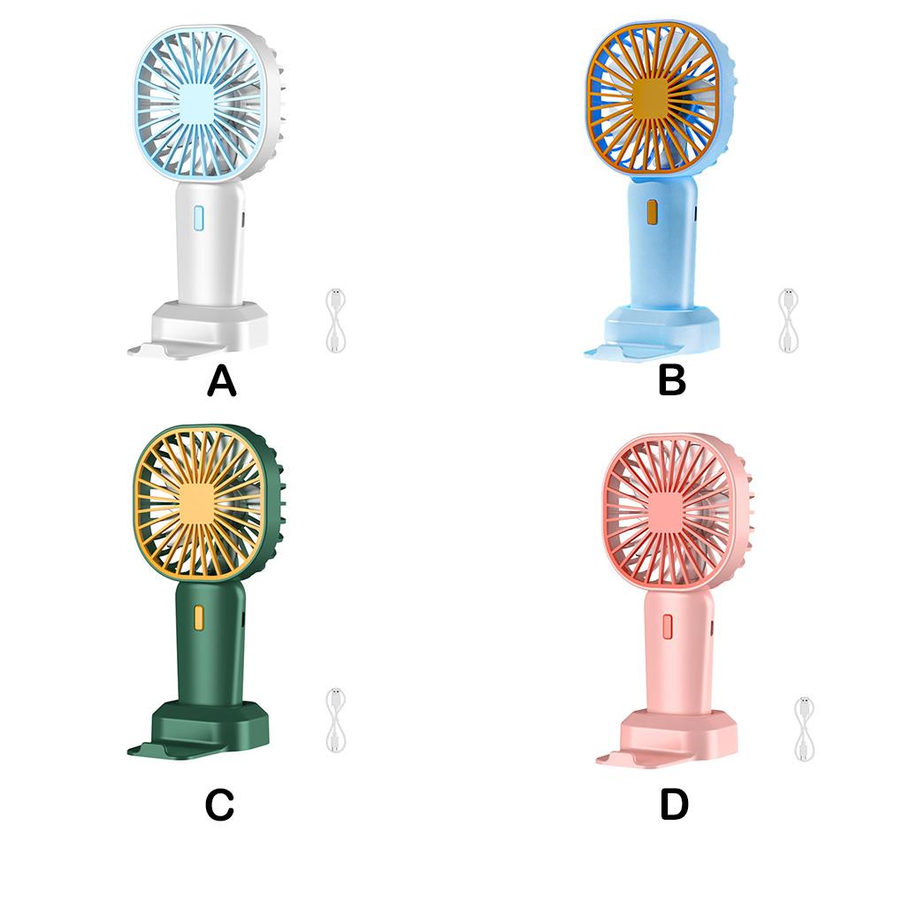 Мини-ручной вентилятор с USB-перезаряжаемым воздушным охлаждением, настольный, с длинной батареей, подарок для путешествий, покупок, автомобилей, офиса