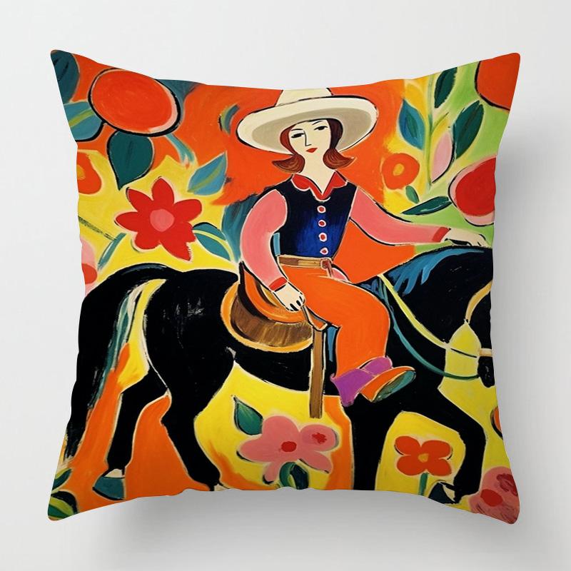 Чехол для подушки с геометрическим рисунком животных 18x18 дюймов, напечатанный чехол для подушки, можно стирать в стиральной машине, украшение для домашнего дивана 45x45 см