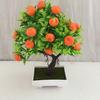 23 Fruits Artificial Orange Tree Decorative Non-fading Plastic Fake Simulation Plant Pot Bonsai for Daily Life